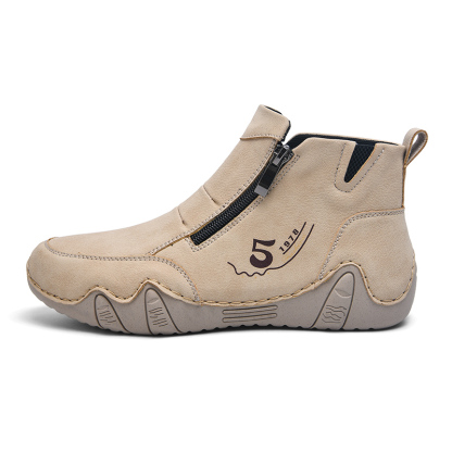 🏃‍♀️👢Promotion - 70% OFF! ✨Women's Outdoor Comfort Waterproof Non-slip Slip-On Driving Boots Wide Toe Orthopedic Shoes - Proven Plantar Fasciitis, Foot and Heel Pain Relief