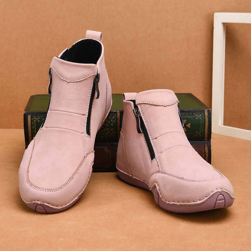 🏃‍♀️👢Promotion - 70% OFF! ✨Women's Outdoor Comfort Waterproof Non-slip Slip-On Driving Boots Wide Toe Orthopedic Shoes - Proven Plantar Fasciitis, Foot and Heel Pain Relief