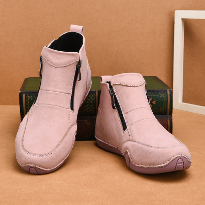 🏃‍♀️👢Promotion - 70% OFF! ✨Women's Outdoor Comfort Waterproof Non-slip Slip-On Driving Boots Wide Toe Orthopedic Shoes - Proven Plantar Fasciitis, Foot and Heel Pain Relief