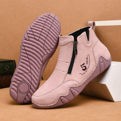 🏃‍♀️👢Promotion - 70% OFF! ✨Women's Outdoor Comfort Waterproof Non-slip Slip-On Driving Boots Wide Toe Orthopedic Shoes - Proven Plantar Fasciitis, Foot and Heel Pain Relief
