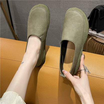 🔥Limited Time Offer 50% OFF🔥Women's Loafers Flat Slip-On Shoes Leather Soft Low Heel for Casual Office Walking - Proven Plantar Fasciitis, Foot and Heel Pain Relief