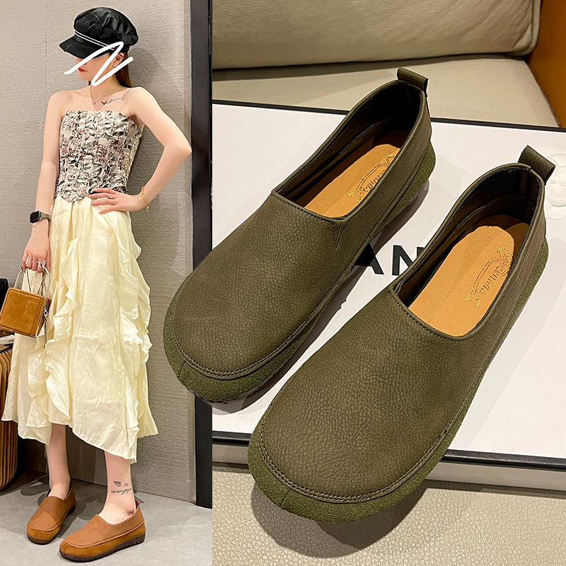 🔥Limited Time Offer 50% OFF🔥Women's Loafers Flat Slip-On Shoes Leather Soft Low Heel for Casual Office Walking - Proven Plantar Fasciitis, Foot and Heel Pain Relief
