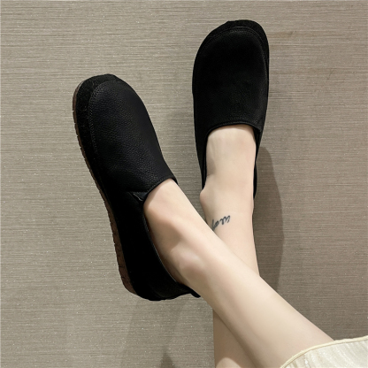 🔥Limited Time Offer 50% OFF🔥Women's Loafers Flat Slip-On Shoes Leather Soft Low Heel for Casual Office Walking - Proven Plantar Fasciitis, Foot and Heel Pain Relief