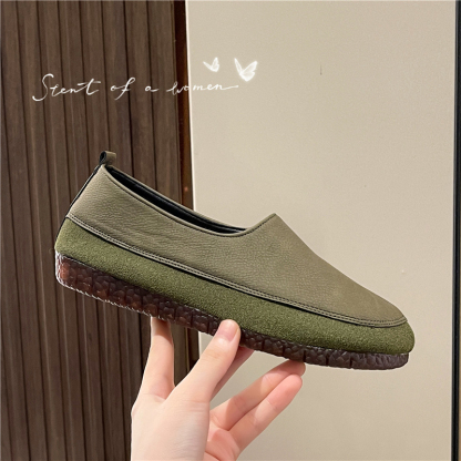 🔥Limited Time Offer 50% OFF🔥Women's Loafers Flat Slip-On Shoes Leather Soft Low Heel for Casual Office Walking - Proven Plantar Fasciitis, Foot and Heel Pain Relief