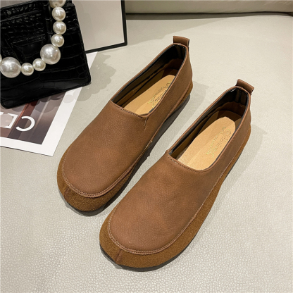 🔥Limited Time Offer 50% OFF🔥Women's Loafers Flat Slip-On Shoes Leather Soft Low Heel for Casual Office Walking - Proven Plantar Fasciitis, Foot and Heel Pain Relief