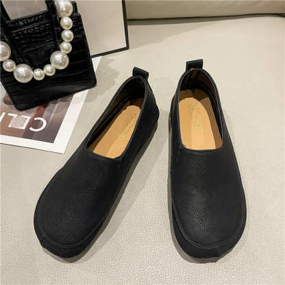 🔥Limited Time Offer 50% OFF🔥Women's Loafers Flat Slip-On Shoes Leather Soft Low Heel for Casual Office Walking - Proven Plantar Fasciitis, Foot and Heel Pain Relief