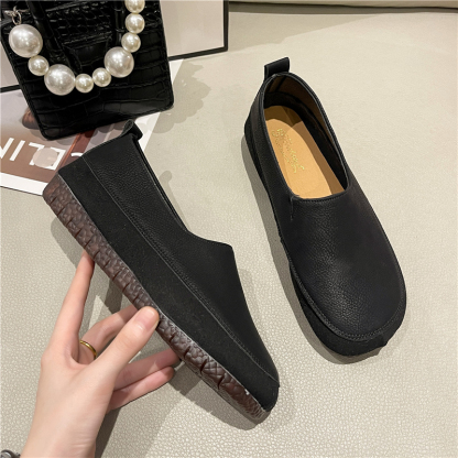 🔥Limited Time Offer 50% OFF🔥Women's Loafers Flat Slip-On Shoes Leather Soft Low Heel for Casual Office Walking - Proven Plantar Fasciitis, Foot and Heel Pain Relief