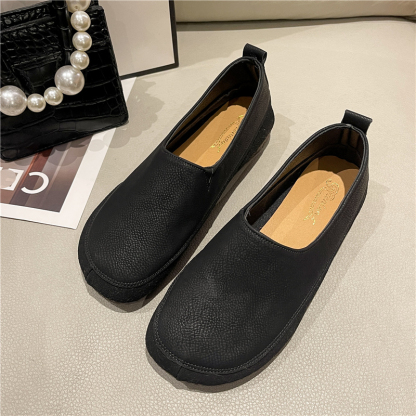 🔥Limited Time Offer 50% OFF🔥Women's Loafers Flat Slip-On Shoes Leather Soft Low Heel for Casual Office Walking - Proven Plantar Fasciitis, Foot and Heel Pain Relief