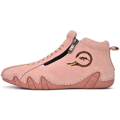 ⏰Promotion - 70% OFF🔥Women's Waterproof Casual Ankle Boots for Hiking Camping & Driving Double Side Zipper - Proven Plantar Fasciitis, Foot and Heel Pain Relief