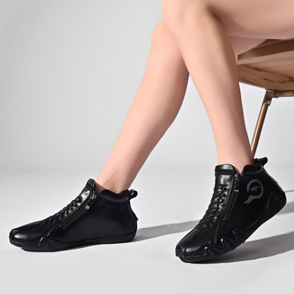 ⏰Promotion - 70% OFF🔥Women's Waterproof Casual Ankle Boots for Hiking Camping & Driving Double Side Zipper - Proven Plantar Fasciitis, Foot and Heel Pain Relief
