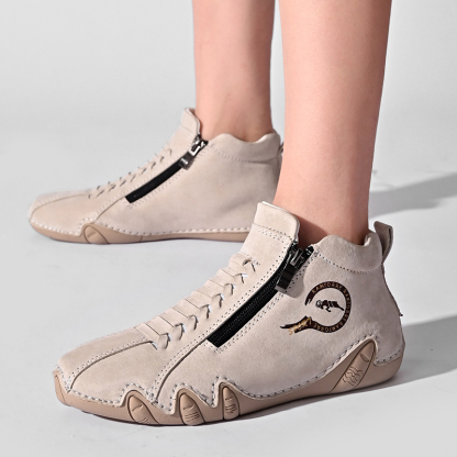 ⏰Promotion - 70% OFF🔥Women's Waterproof Casual Ankle Boots for Hiking Camping & Driving Double Side Zipper - Proven Plantar Fasciitis, Foot and Heel Pain Relief