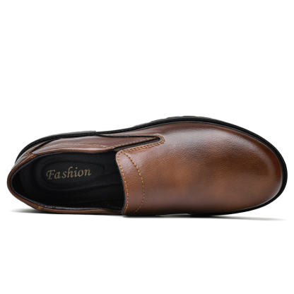 🔥On This Week Sale OFF 70%🔥Men's Classic 100% Genuine Leather Handcrafted Slip-On Shoes – Waterproof, Lightweight, Anti-Slip Sole