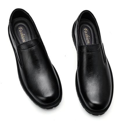🔥On This Week Sale OFF 70%🔥Men's Classic 100% Genuine Leather Handcrafted Slip-On Shoes – Waterproof, Lightweight, Anti-Slip Sole