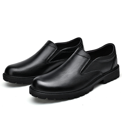 🔥On This Week Sale OFF 70%🔥Men's Classic 100% Genuine Leather Handcrafted Slip-On Shoes – Waterproof, Lightweight, Anti-Slip Sole