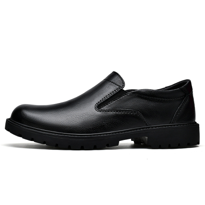 🔥On This Week Sale OFF 70%🔥Men's Classic 100% Genuine Leather Handcrafted Slip-On Shoes – Waterproof, Lightweight, Anti-Slip Sole
