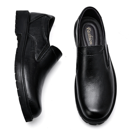 🔥On This Week Sale OFF 70%🔥Men's Classic 100% Genuine Leather Handcrafted Slip-On Shoes – Waterproof, Lightweight, Anti-Slip Sole