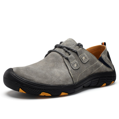 ⏰LIMITED SALE 70% OFF🔥Men's Genuine Leather Outdoor Wear Resistant Non-slip Hiking Shoes - For 20+ Mobility Disorders and Foot Conditions