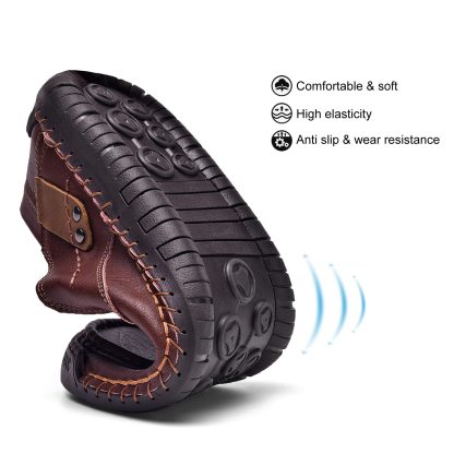 ⏰Hot Sale! 50% OFF 🔥 Men's Handmade Genuine Leather Slip-On Loafers - Experience Painless Walking