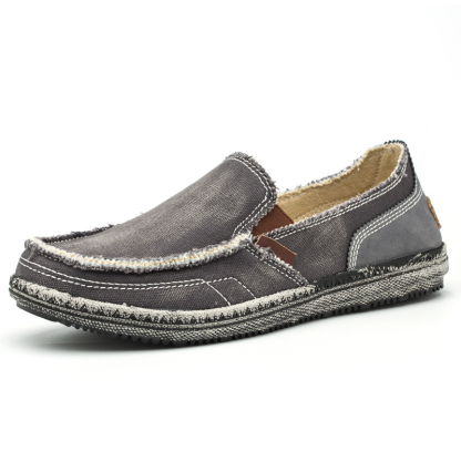 ⏰Promotion - 70% OFF🔥Men's  Canvas Slip on Loafers Leisure  Shoes - Proven Plantar Fasciitis, Foot and Heel Pain Relief
