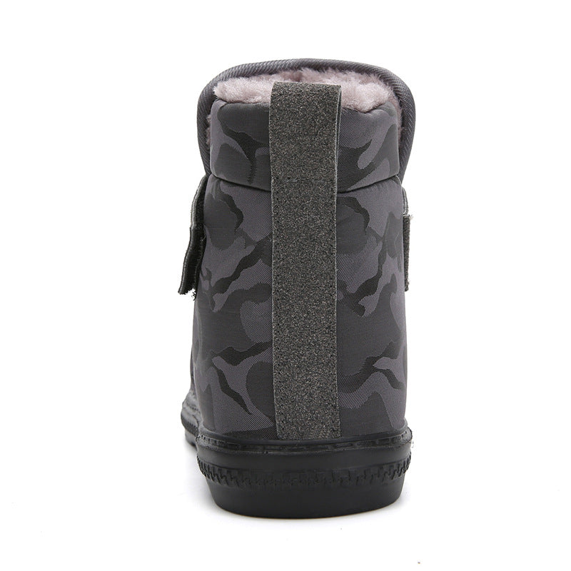 (⏰Limited Time 70% Discount Event) Men's 2024 Winter New Warm Waterproof Non-Slip Puncture-Resistant Velcro Slip-On Snow Boots Ankle Support Orthopedic Wide Toe Arch Support Cotton Shoes