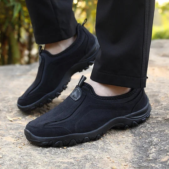 (⏰Limited Time Sale 70% OFF) Men's Orthopedic Slip-On Shoes, Lightweight Comfortable Wide Toe Walking Shoes