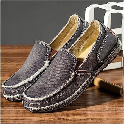 ⏰Promotion - 70% OFF🔥Men's  Canvas Slip on Loafers Leisure  Shoes - Proven Plantar Fasciitis, Foot and Heel Pain Relief