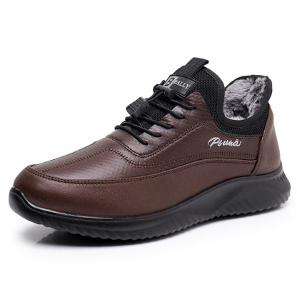 🔥On This Week Sale 70% OFF🔥 Men's Casual Warm Snow Boots, Ankle Height, Fabric Lining, Rubber Sole, Solid Color, Outdoor Footwear - Warm your feet