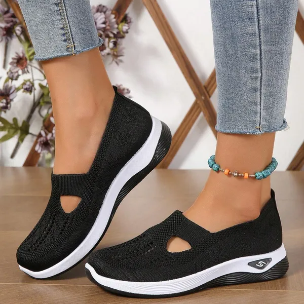 🔥Last Day Promotion 70% OFF⏰ Women's comfortable breathable knitted sneakers - Proven Plantar Fasciitis, Foot and Heel Pain Relief
