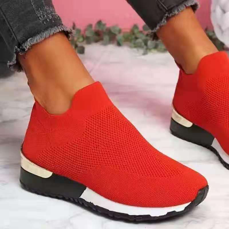 🏃‍♀️👢Promotion - 70% OFF! ✨Women's Elastic Slip-on Flat Orthopedic Shoes - Proven Plantar Fasciitis, Foot and Heel Pain Relief