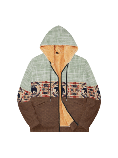 Herren Sweatshirt mit Kapuze und Reißverschluss