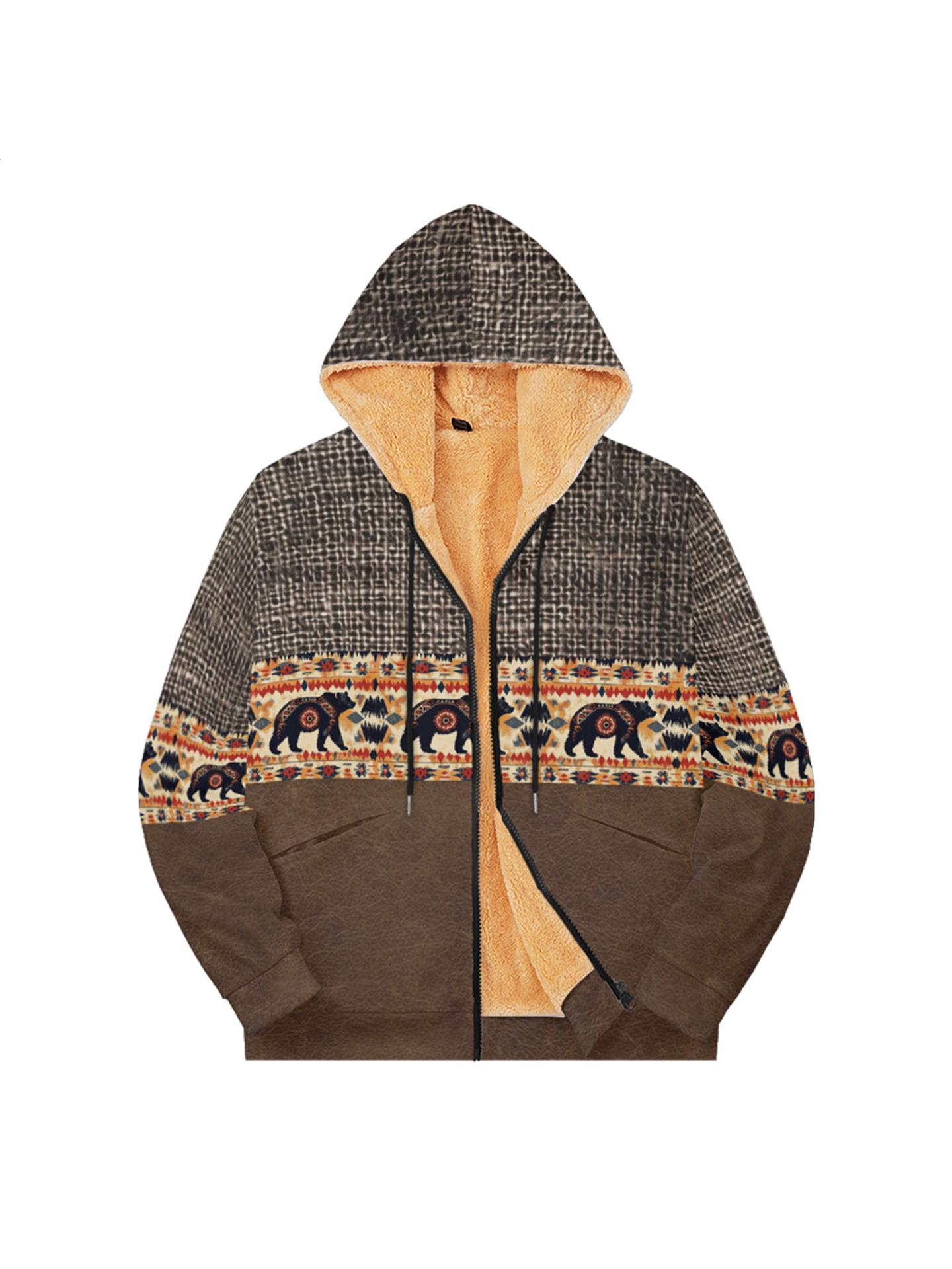 Herren Sweatshirt mit Kapuze und Reißverschluss