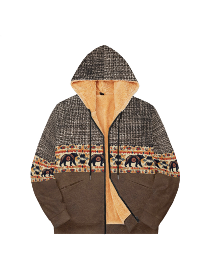 Herren Sweatshirt mit Kapuze und Reißverschluss