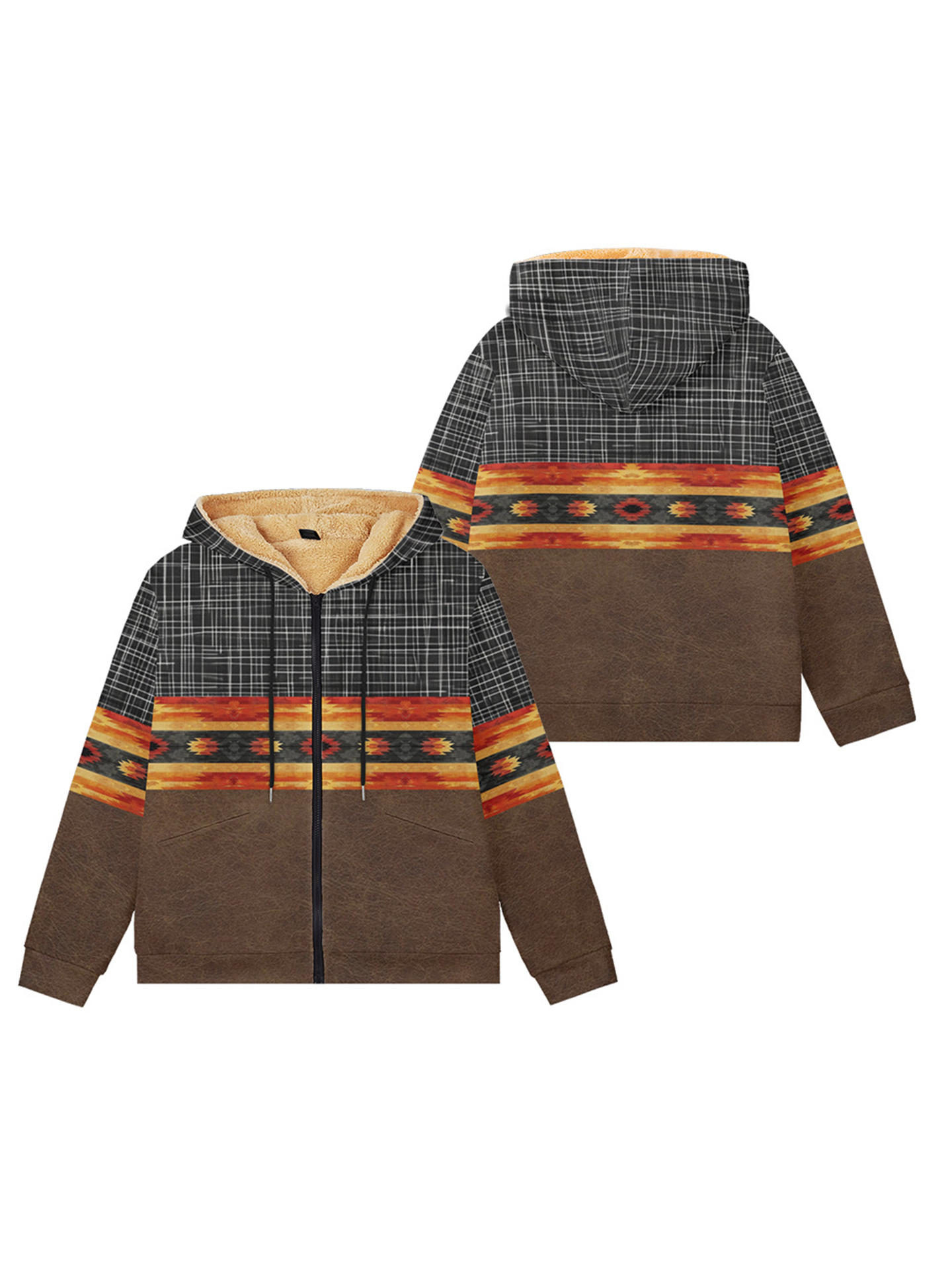 Herren Sweatshirt mit Kapuze und Reißverschluss