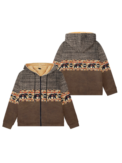 Herren Sweatshirt mit Kapuze und Reißverschluss