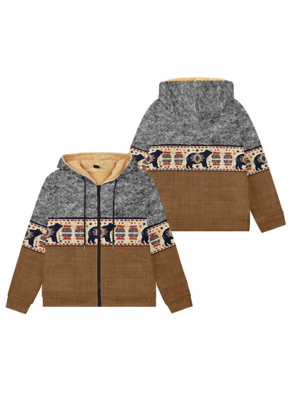 Herren Sweatshirt mit Kapuze und Reißverschluss