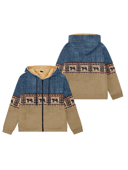Herren Sweatshirt mit Kapuze und Reißverschluss