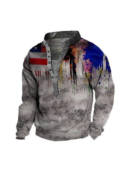 Bedrucktes Herren-Sweatshirt im Western-Stil