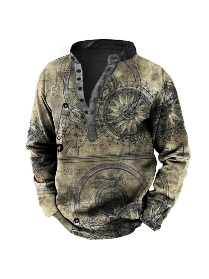 Bedrucktes Herren-Sweatshirt im Western-Stil