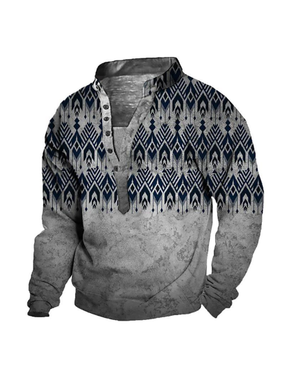 Bedrucktes Herren-Sweatshirt im Western-Stil