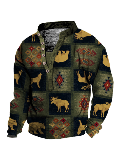 Herren Casual Pullover mit Reißverschluss Langarm Sweatshirt