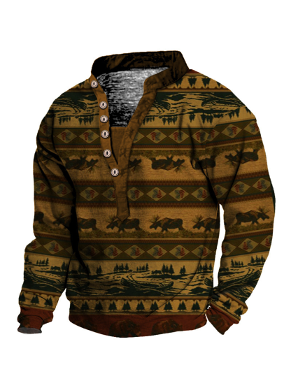Herren Casual Pullover mit Reißverschluss Langarm Sweatshirt