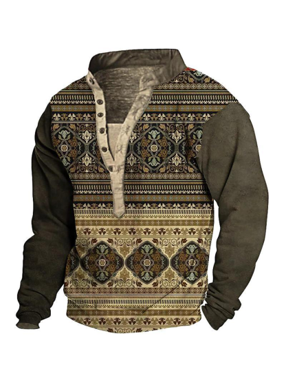 Herren Western Style Ethnisches Sweatshirt