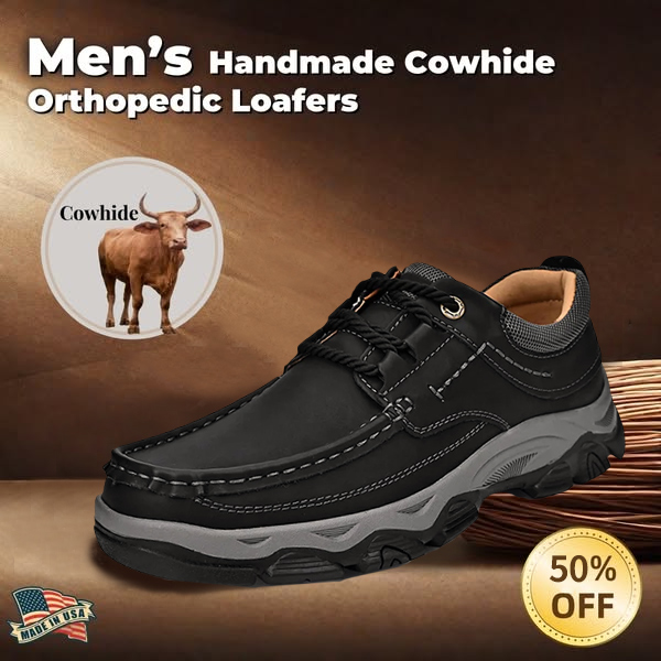🔥Hot Sale! 50% OFF 🔥Men's Comfortable Arch Support Orthopedic Leather Loafers - Improved Posture For Pain Relief