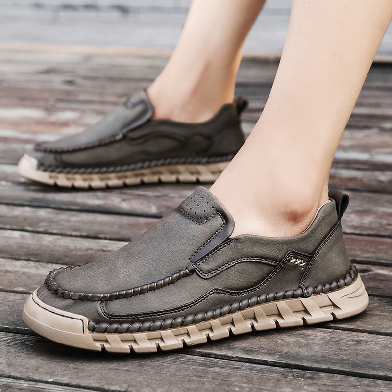 🔥Hot Sale🎁--50% OFF🎉Men's Handmade Leather Non-Slip Walking Shoes
