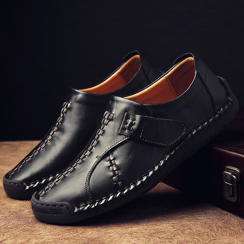 🔥Last Day 70% OFF ⏰Men's Comfy Lightweight Hand Stitching Leather Shoes - Proven Plantar Fasciitis, Foot and Heel Pain Relief