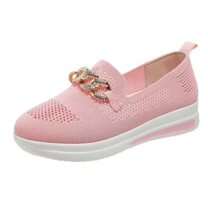 🔥Last Day 50% OFF ⏰Women's Woven Breathable Casual Wedge Sneakers - Proven Plantar Fasciitis, Foot and Heel Pain Relief