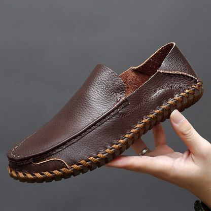 🔥Last Day 70% OFF ⏰Men's Genuine Leather  Comfortable Lightweight Non-Slip Orthopedic Shoes - Proven Plantar Fasciitis, Foot and Heel Pain Relief