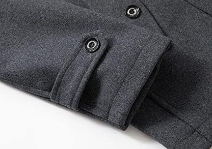 Autumn Winter Men's Wool Coat Cold Men Woolen Overcoat Double Collar Casual