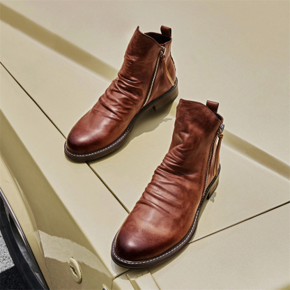 🔥Hot Sale! 70% OFF 🔥Italian Hand-Embossed Genuine Leather Chelsea Boots