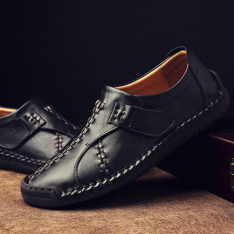 🔥Last Day 70% OFF ⏰Men's Comfy Lightweight Hand Stitching Leather Shoes - Proven Plantar Fasciitis, Foot and Heel Pain Relief